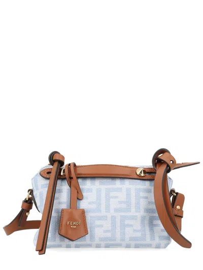 Fendi By The Way Soft Ff Jacquard Mini Bag In Blue