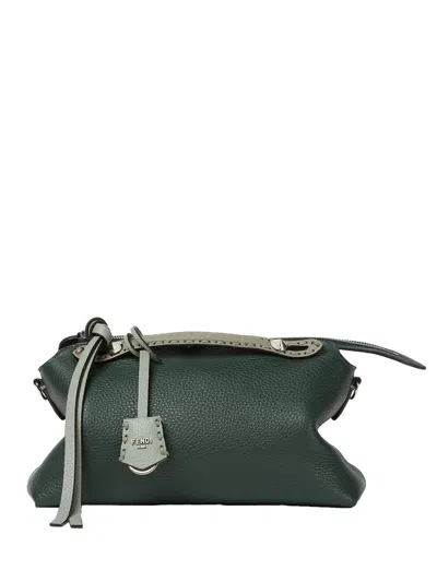 Fendi Borsa By The Way Soft Medium With Macro Top Stitching In Green