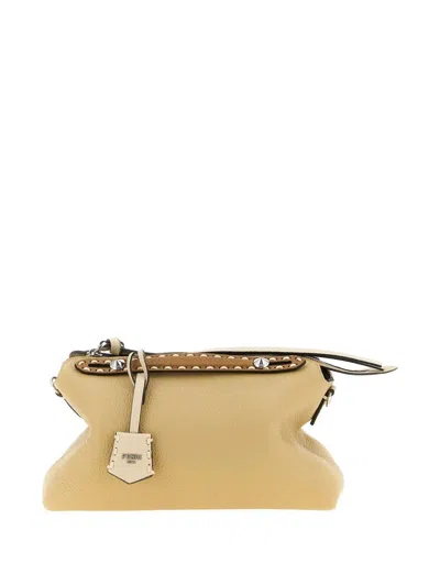 Fendi Borsa By The Way Soft Medium With Macro Top Stitching In Yellow