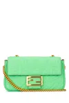 Fendi Pastel Green Leather Baguette Phone Case In Edamame