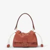Fendi Women Mamma Baguette Leather Shoulder Bag In Pink
