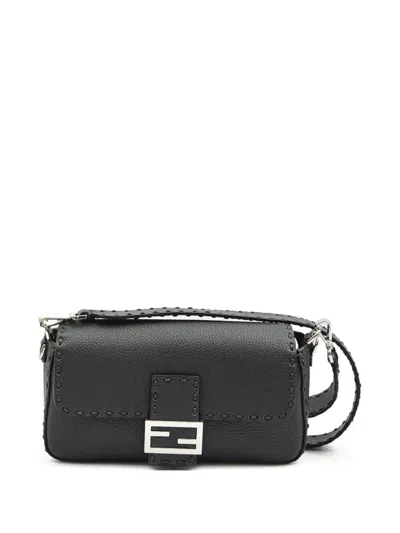 FENDI BAGUETTE MACRO-STITCH MESSENGER BAG