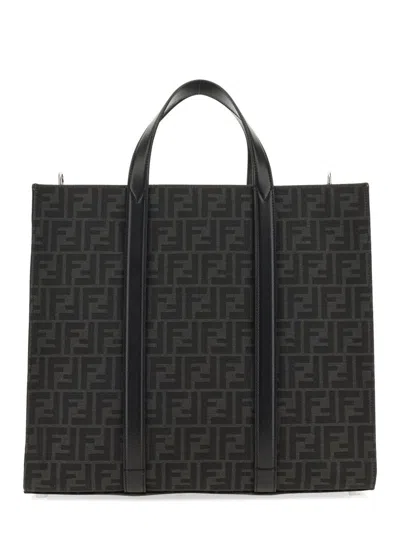 Fendi Borsa Shopper In Gray