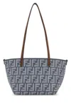 Fendi Borsa Shopping Reversibile Roll Piccola In Denim Ricamato Donna