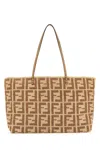 Fendi Borsa Shopping Roll Grande In Paglia Ricamata Donna