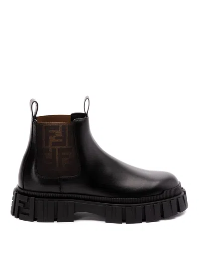 Fendi Men's Boots In Black+tab.black Black