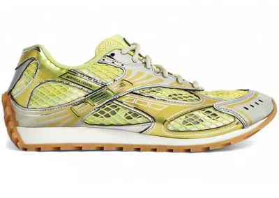 Pre-owned Fendi Bottega Veneta Orbit Gum (women's) Sneakers In Silver/yellow In Multi