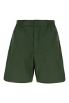 Fendi Bermuda Shorts Cotton Elastic Waistband In Jungle