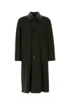 Fendi Cappotto In Misto Lana Antracite Uomo In Green
