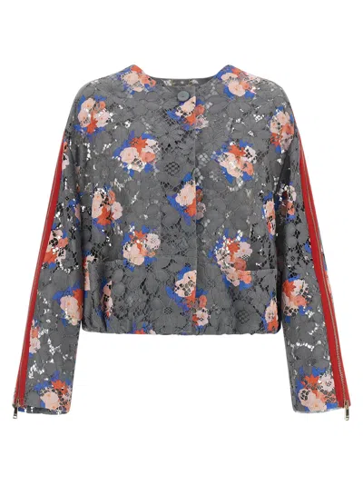Fendi Bouquet Lace Blazer In Gray