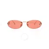 Fendi Bourdeaux Oval Ladies Sunglasses Fe4075us 30s 54 In Gold Tone