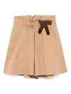Fendi Bow Shorts In Neutrals