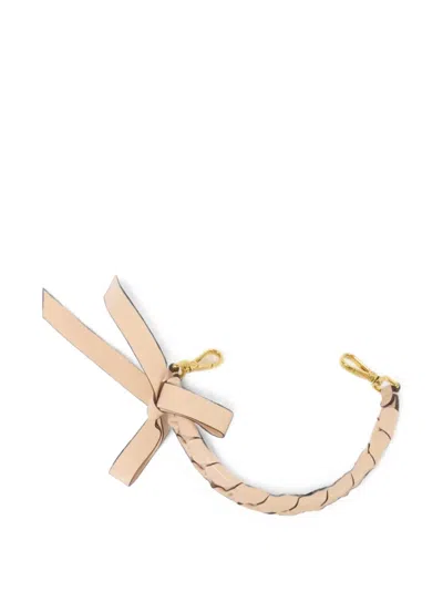 Pre-owned Fendi Bow-detail Ruched Strap In Pink