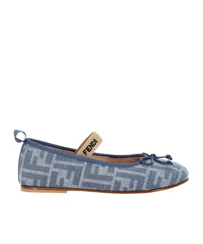 Fendi Bow-tie Ballet Flats In Multi