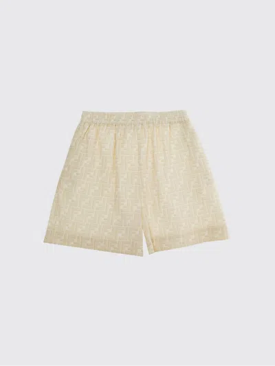 Fendi Kids'  Boy's All-over Ff Monogram Cotton Jogging Shorts In Multi