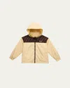 Fendi Boy's Ff Monogram Windbreaker In F1p2n Linen