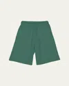 Fendi Boy's Logo-print Sweat Shorts In F1qye Jade Grn