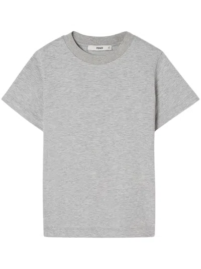 Fendi Boys' 100% Cotton T-shirt In Gray