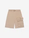 Fendi Boys Baguette Pocket Cargo Shorts In Beige