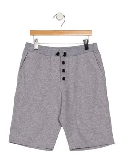 Pre-owned Fendi Kids' Boys Branded Pattern Printed Shorts In Grey