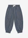 FENDI BOYS CHAMBRAY FF LOGO JOGGERS