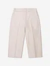 FENDI BOYS COTTON AND LINEN TROUSERS