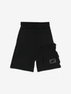 Fendi Boys Ff Cargo Shorts In Black