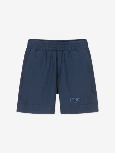 Fendi Boys Ff Jacquard Shorts