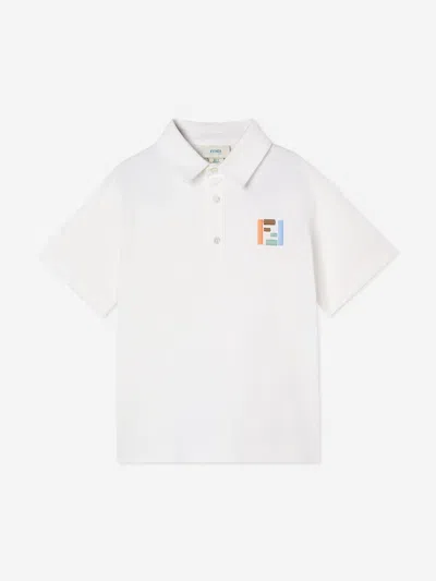 Fendi Kids'  Boys Ff Logo Polo Shirt In Multicoloured