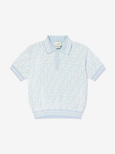 Fendi Kids' Boys Ff Piqué Knit Polo Shirt