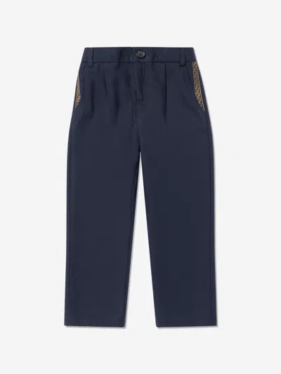 Fendi Babies' Boys Flannel Trousers In Blue