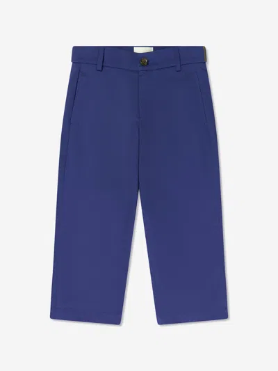 Fendi Babies' Boys Gabardine Stretch Trousers In Blue