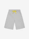Fendi Boys Logo Bermuda Shorts In Grey