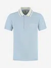 Fendi Logo-detail Polo Shirt In Blue