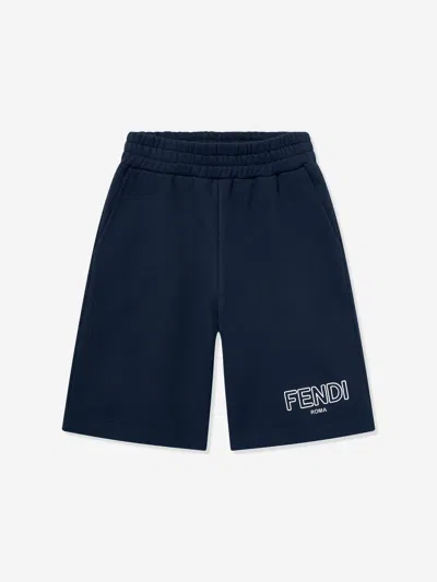 Fendi Kids'  Boys Logo Shorts In Blue