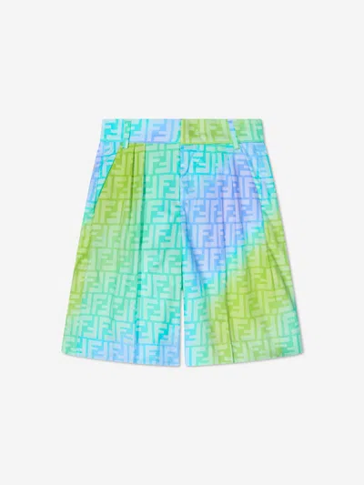 Fendi Kids' Boys Metaverse Bermuda Shorts In Multicoloured