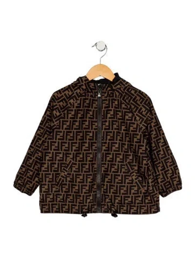 Pre-owned Fendi Babies' Boys' Reversible Zucca Windbreaker Jacket