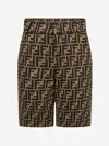 Fendi Boys Shorts 8 Yrs Brown In Brown