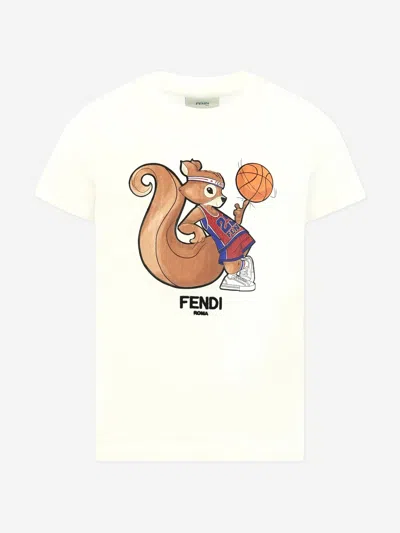 Fendi Babies'  Boys Squirrel T-shirt In Multi