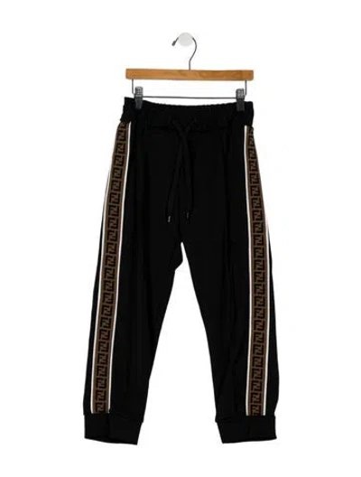 Pre-owned Fendi Kids' Boys' Zucca Ff Sweatpants In Black