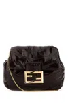 Fendi Mini Baguette Bag Chain Strap In Black