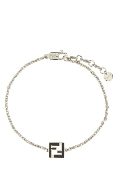 Fendi Metal Ff Bracelet Chain Link Adjustable In Gold