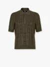 Fendi Ff Wool Blend Lurex Polo
