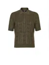 Fendi Ff Wool Blend Lurex Polo In Green