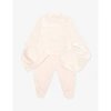 FENDI BRAND-EMBROIDERED LONG-SLEEVED THREE-PIECE STRETCH-COTTON SET 1-9 MONTHS