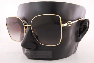 Pre-owned Fendi Brand  Sunglasses Fe 40013u 30f Gold/brown Gradient For Women
