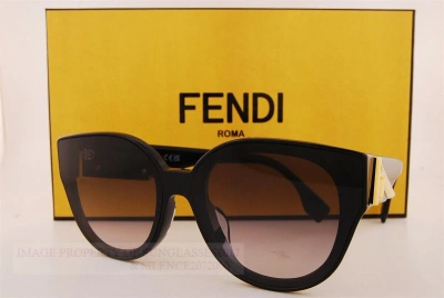 Pre-owned Fendi Brand  Sunglasses Fe 40111f 01b Black/gradient Gray For Women Asia Fit