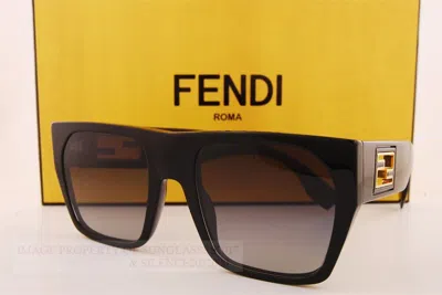 Pre-owned Fendi Brand  Sunglasses Fe 40124i 01b Black/gradient Gray For Women