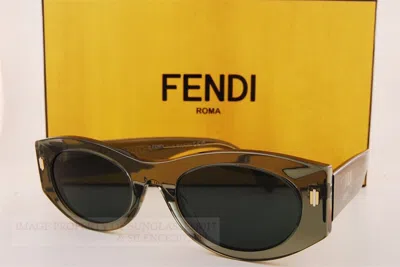 Pre-owned Fendi Brand  Sunglasses Fe 40125i 95n Green/dark Green For Women