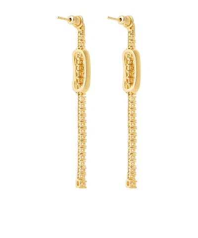 Fendi Brass Stud Earrings In Gold
